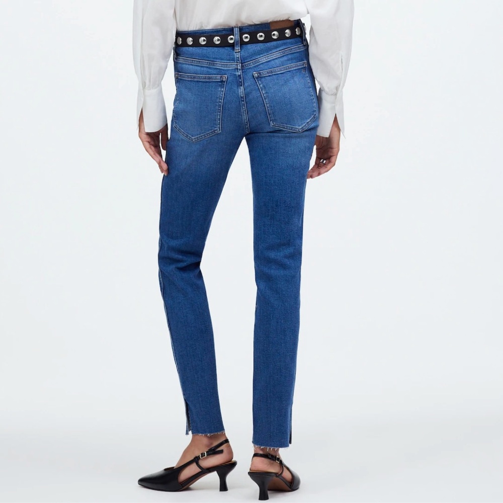 NWT | Madewell Raw Hem Mid-Rise Stovepipe Jeans | Sz 32 - Picture 2 of 5